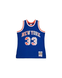 Баскетбольная майка мужская синяя Mitchell ness