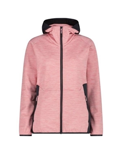 Женская куртка с фиксированным капюшоном - флисовая куртка, розовый Cmp