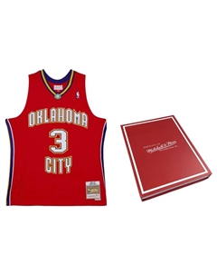 Майка баскетбольная Mitchell & Ness Chris Paul New Orleans Hornets Alternate 2006 07 Swingman Nba, красный - подарочный набор Mitchell ness