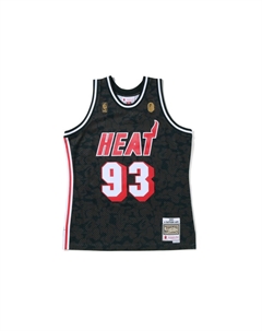 Футболка Bape X Mitchell & Ness Miami Heat, черная BKX A bathing ape®