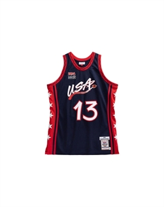 Официальная футболка Mitchell & Ness 'США 1996 Шакил О’Нил', темно-синий Mitchell ness