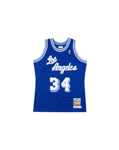 Баскетбольная майка мужская королевского синего цвета Mitchell ness