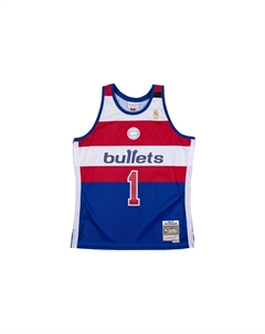 Баскетбольная майка Mitchell & Ness 'NBA Washington Bullets 96 Rod Strickland', синяя Mitchell ness