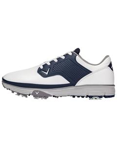 Амортизирующие нескользящие низкие мужские гольф-ботинки бело-синие, белый/темно-синий Callaway