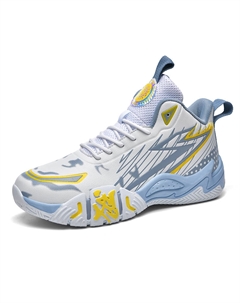 Мужские и женские баскетбольные кроссовки мид-топ бело-серые, цвет White Gray Tonybear