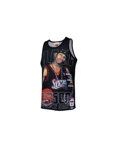 Футболка баскетбольная Mitchell & Ness унисекс, черная Mitchell ness