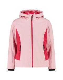 Куртка для девочек с фиксированным капюшоном из софтшелла - куртка из софтшелла, розовый Cmp