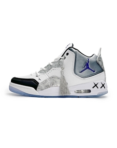 Кроссовки баскетбольные Courtside 23 нескользящие мидтоп винтажные унисекс серебристые, цвет Silver Jordan