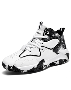 Мужские баскетбольные кроссовки бело-черные, цвет White Black Tonybear