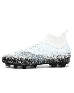 Износостойкие футбольные бутсы унисекс белые с длинными шипами, цвет White Long Stud Kuding