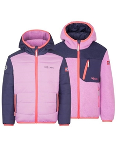 Детская куртка-оборот Sandvika - флисовая куртка, мультиколор Trollkids