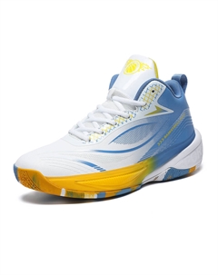 Мужские баскетбольные кроссовки мид-топ бело-сине-желтые, цвет White Blue Yellow Tonybear