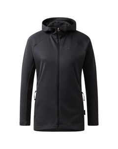 Женская флисовая куртка с капюшоном средней длины, черный Haglöfs