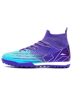 Унисекс футбольные бутсы высокие фиолетово-черные красно-белые сине-фиолетовые [для искусственного покрытия], цвет Purple[Turf] Kuding