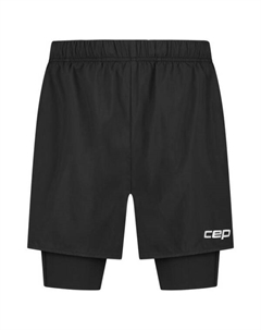 Шорты для бега 2в1 - шорты для бега, черный Cep