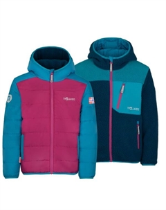 Детская куртка-оборот Sandvika - флисовая куртка, мультиколор Trollkids