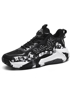 Мужские баскетбольные кроссовки черно-белые, цвет Black White Tonybear