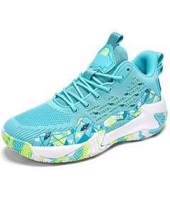 Низкие баскетбольные кроссовки мужские аквамариновые, цвет Aqua Green Tonybear