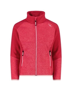 Жакет для девочки, жаккардовый, трикотажные полоски - флисовая куртка, Carminio Cmp