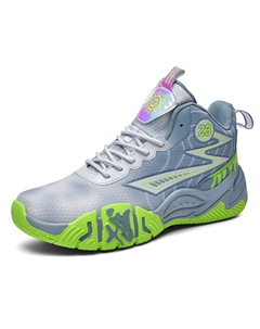 Мужские и женские баскетбольные кроссовки мид-топ бело-серые, цвет White Gray Tonybear