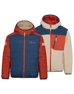 Детская куртка-оборот Sandvika - флисовая куртка, мультиколор Trollkids