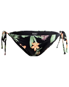 Женский бикини с классическим пляжным принтом и завязками - плавки бикини, Anthracite Island Escape Roxy