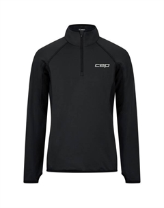 Женская термофутболка Core Run с застежкой-молнией L/S - для бега, черный Cep