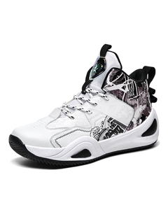 Унисекс баскетбольные кроссовки бело-черные, цвет White Black Tonybear