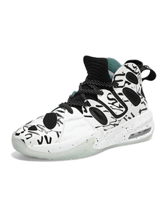 Мужские баскетбольные кроссовки Mid Top черно-белые, цвет Black White Tonybear