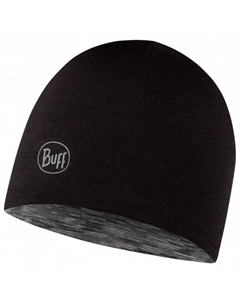 Детская двусторонняя шапка из шерсти мериноса LW, черный Buff