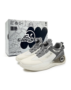 Антискользящие износостойкие влагоотводящие низкие баскетбольные кроссовки мужские - бежево-серые [Коробка], цвет Beige Gray[Box] Hong kong meng