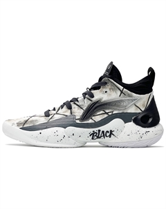ЮШуай 18 баскетбольные кроссовки мужские мид-топ белый/черный - белый, цвет White Li-ning