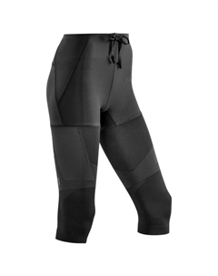 Женские компрессионные леггинсы 3/4 - леггинсы для бега, черный Cep