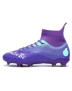 Футбольные бутсы AG с короткими резиновыми шипами FG с длинными резиновыми шипами унисекс фиолетовые с длинными шипами, цвет Purple Long Stud Kuding