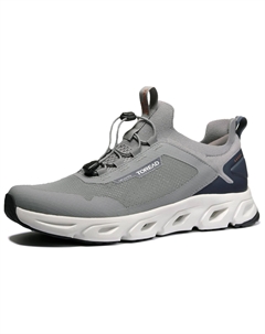 Амортизирующие износостойкие низкие уличные ботинки мужские серо-черные, светло-средний серый Toread