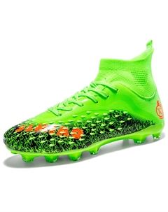 Унисекс футбольные бутсы высокие белые/черные/зеленые/аква/зеленые - зеленые, цвет Green Tonybear