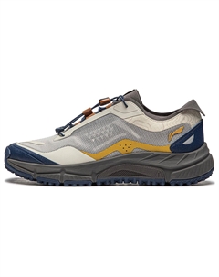 Лининг треккинговые противоскользящие износостойкие низкие походные ботинки мужские серо-черные - серебристо-серый/темно-синий, цвет Silver Birch Gray/Dark Navy Blue Li-ning