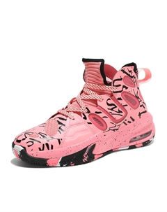 Мужские баскетбольные кроссовки мидтоп розовые, цвет Pink Tonybear