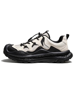 Антискользящие и износостойкие дышащие треккинговые туфли мужские низкие - белый/черный, цвет White/Black Camel