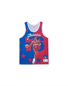Майка баскетбольная унисекс Mitchell & Ness синяя красная Mitchell ness