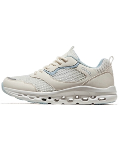 Амортизирующие противоскользящие износостойкие дышащие треккинговые туфли женские низкие айвори/голубой, цвет Ivory/powder blue Camel