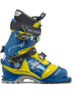 Экологичные горнолыжные ботинки для телемарка мужские, True Blue/Acid Green Scarpa