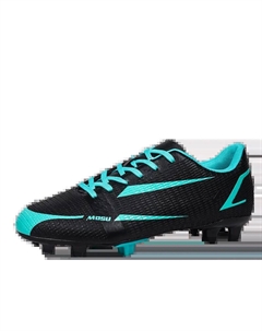 Футбольные бутсы унисекс мидтоп черные неоново-зеленые/черные неоново-желтые/черные оранжевые/черные голубые - черные голубые с длинными шипами, цвет Black Lake Blue Long Stud Tonybear