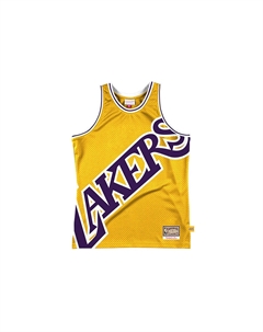 Баскетбольная майка мужская желтая Mitchell ness