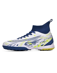 Скользоустойчивые ударопрочные футбольные бутсы мужские бело-голубые для искусственного покрытия, цвет White Blue Turf Kuding