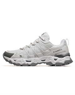 Кроссовки для альпинизма Clear Rock 2.0 с амортизацией, противоскользящей и износостойкой подошвой, низкие, мужские, бело-серые, цвет White Gray Camel