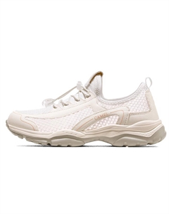 Скользоустойчивые дышащие упругие низкие уличные туфли женские Ivory White/Light Pink, цвет Ivory White/Light Pink Camel