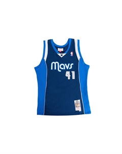 Майка баскетбольная Mitchell & Ness Dirk Nowitzki Dallas Mavericks 2011 12 Swingman, королевский синий Mitchell ness