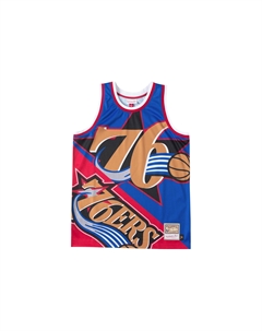 Баскетбольная майка унисекс синяя Mitchell ness