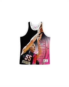 Баскетбольная майка унисекс черно-красная Mitchell ness